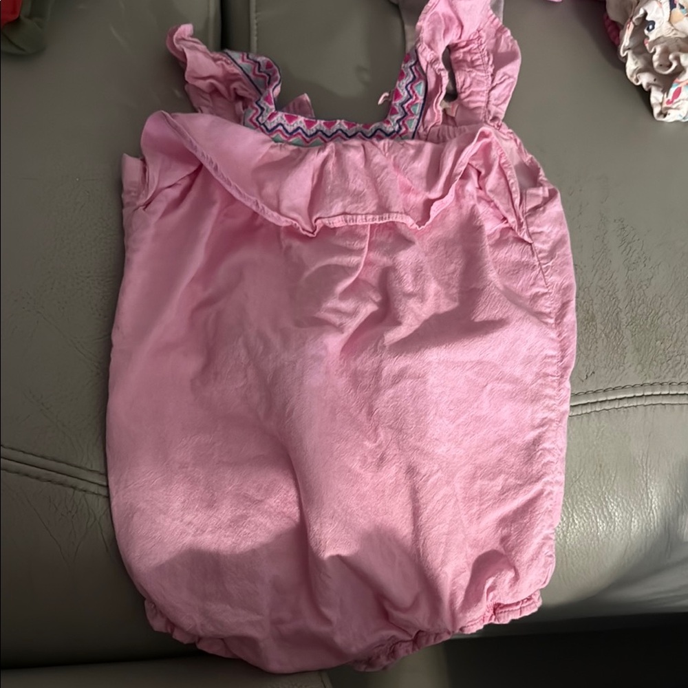 Egg Collective Pink Ruffled Romper